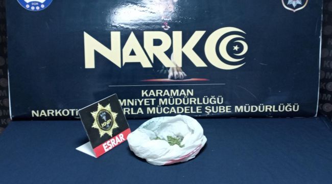 Karaman'da uyuşturucudan gözaltına alınan 1 kişi tutuklandı