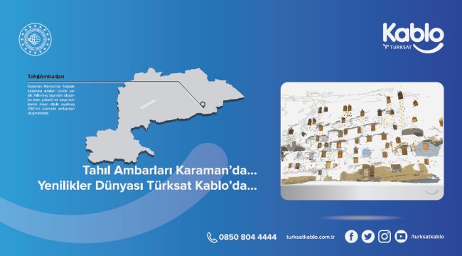 Türksat kablo Karaman'ın değerlerine sahip çıkıyor