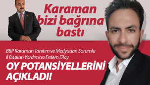 Erdem Silay, oy potansiyellerini açıkladı