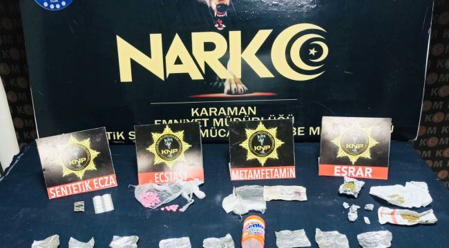  Karaman'da uyuşturucu operasyonu: 3 tutuklama 