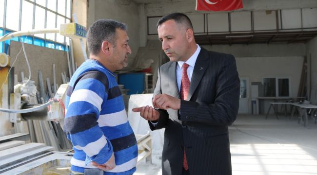 Mahmut Ünüvar, sanayi sitesi esnafını ziyaret etti