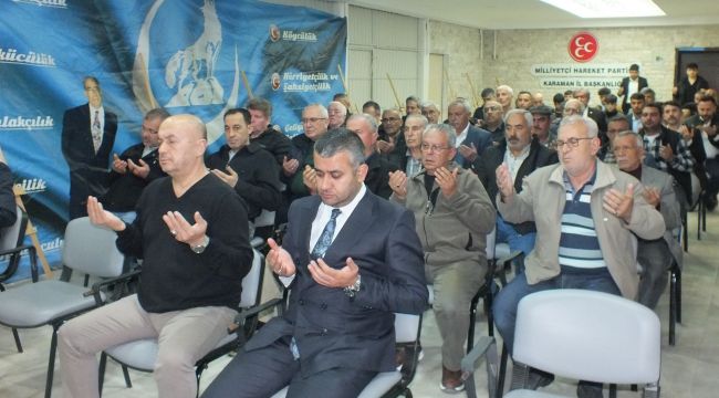  Ülkücü hareketin merhum lideri Alparslan Türkeş Karaman'da anıldı