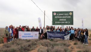 Karaman'da depremde hayatını kaybedenlerin anısına fidan dikildi 