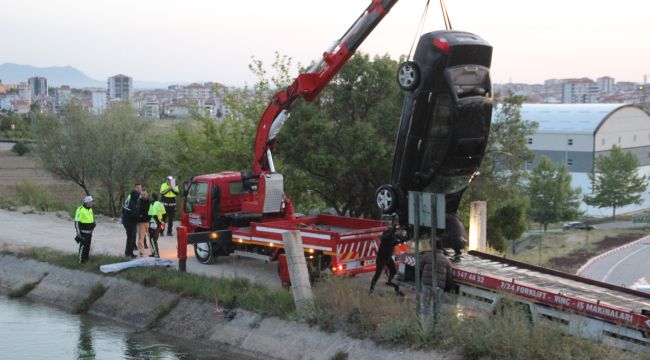 Karaman'da sulama kanalına uçan otomobilin sürücüsü öldü
