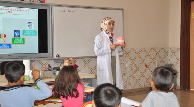 İl Sağlık Müdürlüğünden öğrencilere sağlık eğitimi 