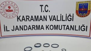 Karaman'da jandarmadan tarihi eser operasyonu 