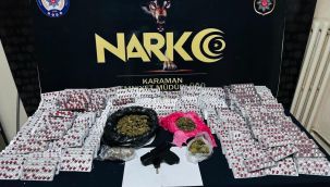 Karaman'da uyuşturucudan 3 kişi tutuklandı 