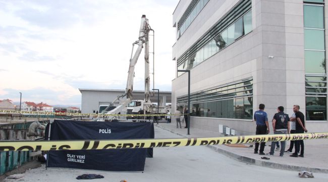 Karaman'da beton pompası faciası: 1 ölü, 2 yaralı 
