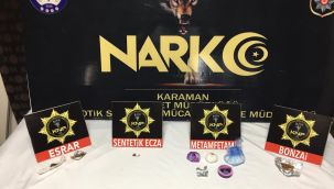 Karaman'da uyuşturucudan 2'si kadın 3 kişi tutuklandı 