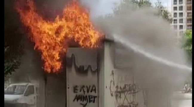 Aşırı sıcak nedeniyle trafo merkezi alev topuna döndü 