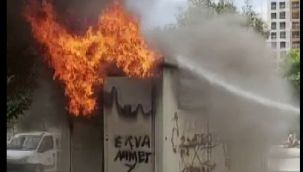 Aşırı sıcak nedeniyle trafo merkezi alev topuna döndü 