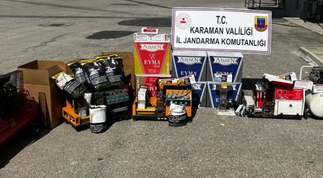 Jandarmadan kaçak tütün ve makaron operasyonu 