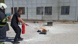 Ermenek Devlet Hastanesi'nde yangın tatbikatı 