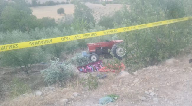 Ermenek'te traktör bahçeye devrildi: 2 ölü, 1 yaralı 