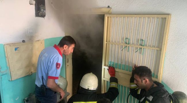 Karaman'da yabancı uyruklu ailenin kaldığı evde çıkan yangın korkuttu 