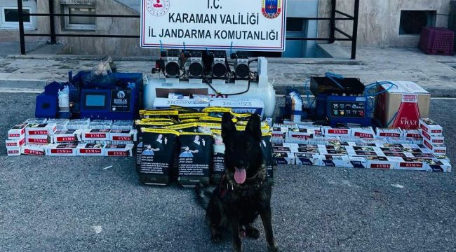 Jandarmadan kaçak tütün ve makaron operasyonu 