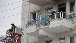 Karaman'da 6 katlı apartmanda çıkan yangın korkuttu 