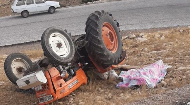 Karaman'da devrilen traktörün sürücüsü hayatını kaybetti 