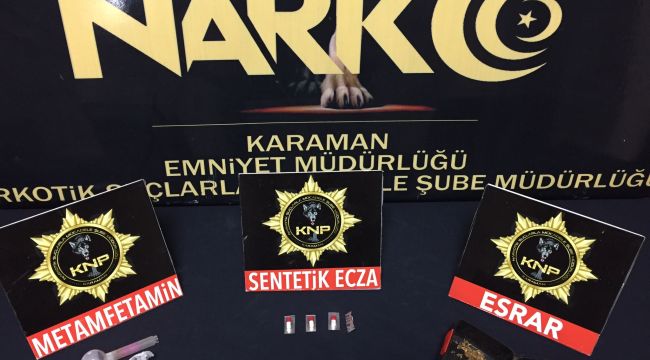 Karaman'da uyuşturucudan 2 şüpheli tutuklandı 