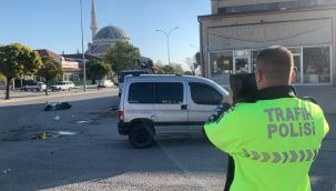 Karaman'daki kazada motosiklet sürücüsünün ölümden döndü