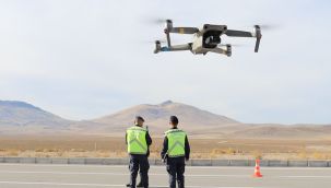 Jandarmanın drone destekli trafik uygulamasında 127 araç sorgulandı 