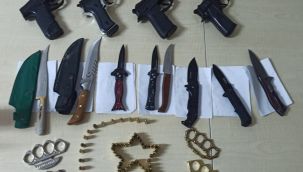 Karaman'da 149 kişi tutuklandı, 244 silah ve 669 bıçak ele geçirildi 