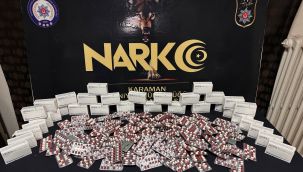 Karaman'da bin 946 adet sentetik ecza maddesi ele geçirildi 