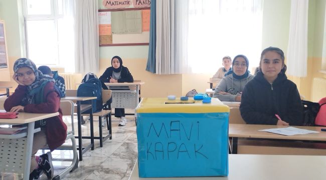 Karaman'da toplanan mavi kapaklar engelli bireylere umut olacak 