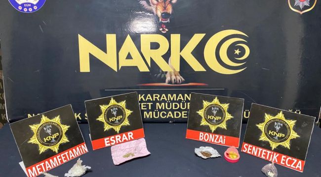 Karaman'da uyuşturucudan 2 kişi tutuklandı 