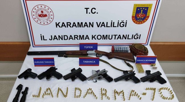 Karaman'da kaçak silah operasyonu 