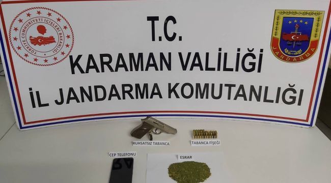 Karaman'da uyuşturucu operasyonu: 1 gözaltı 