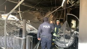 İş yerinde çıkan yangın korkuttu 