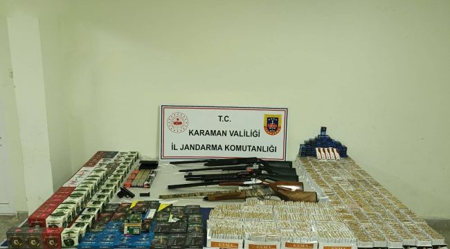 Jandarmadan kaçak tütün ve silah operasyonu 