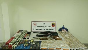 Jandarmadan kaçak tütün ve silah operasyonu 