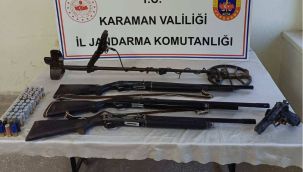 Karaman'da çalıntı ve kaçak silah operasyonu: 1 gözaltı 