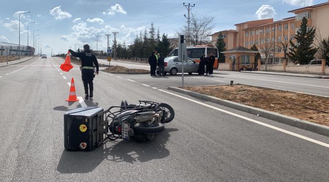 Karaman'da otomobille motosiklet çarpıştı: 1 yaralı 