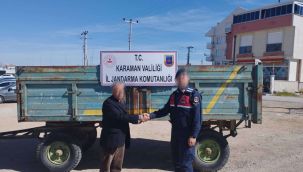 Jandarma 3 ay önce çalınan römorku bularak sahibine teslim edildi 