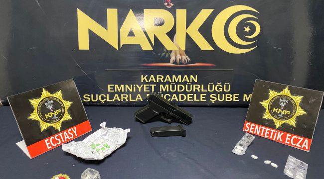 Karaman'da 2 kişi uyuşturucudan tutuklandı 