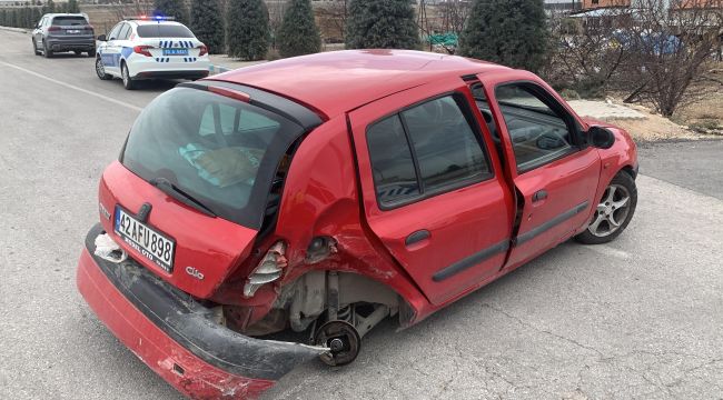 Karaman'daki kazada otomobilin tekeri koptu: 1 yaralı  
