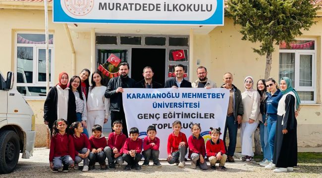 KMÜ öğrencilerinden köy okuluna kitap bağışı 