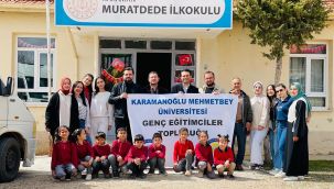 KMÜ öğrencilerinden köy okuluna kitap bağışı 