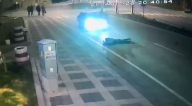 Otomobilin çarptığı kadın yaralandı