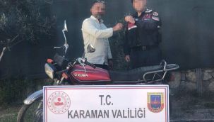 10 yıldır aranan motosiklet jandarmanın denetiminde bulundu 