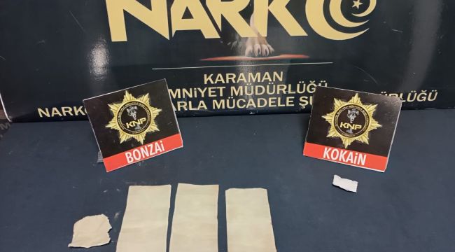 Karaman'da 1 kişi uyuşturucudan tutuklandı 