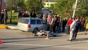 Karaman'da motosiklet ile otomobil çarpıştı: 2 yaralı 