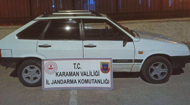 Mersin'den çalınan otomobil Karaman'da bulundu 