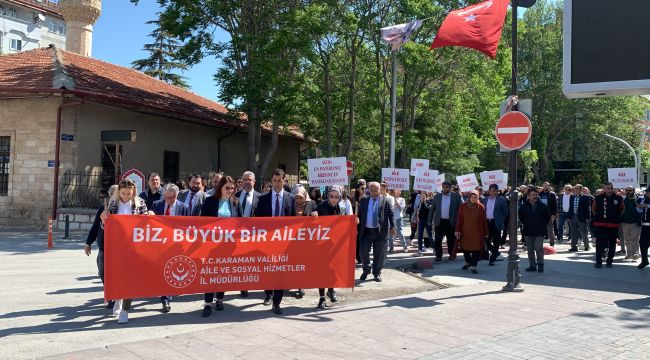 Karaman'da 'Ailemiz İstikbalimiz' yürüyüşü düzenlendi 