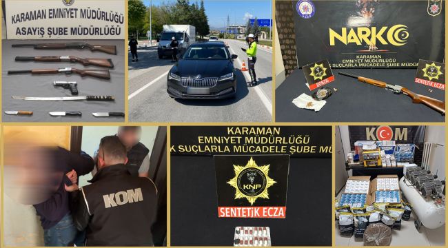 Karaman'da aranan 10 kişi tutuklandı 