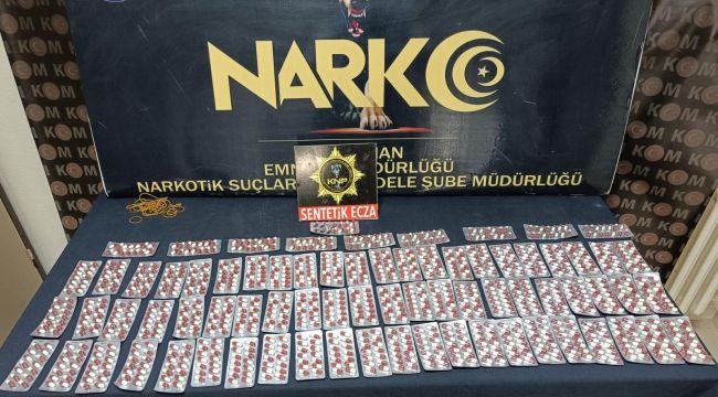 Karaman'da çok sayıda sentetik hapla yakalanan 1 kişi tutuklandı 