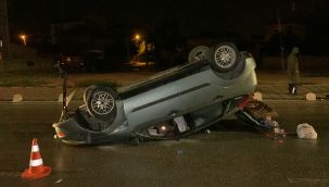 Karaman'da otomobil devrildi: 1 yaraları 